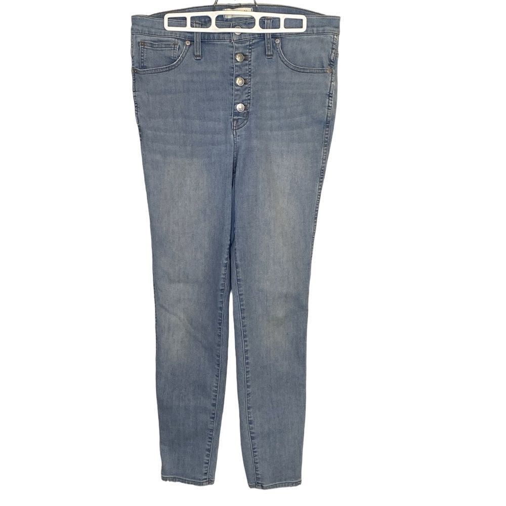 Madewell 10” high rise skinny, light wash. Size 31